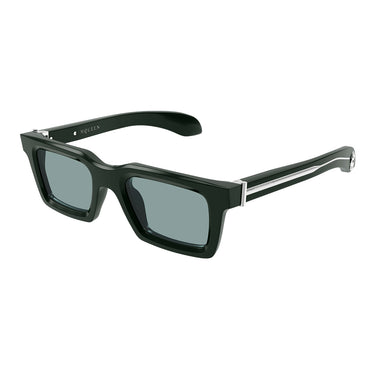 Alexander McQueen Occhiali da Sole AM0506S 004 Verde Verde Uomo 2