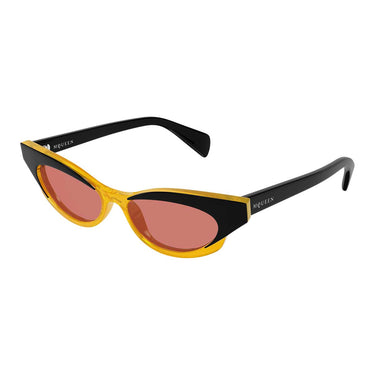 Alexander McQueen Occhiali da Sole AM0544S 005 Nero/Rosso Donna 2