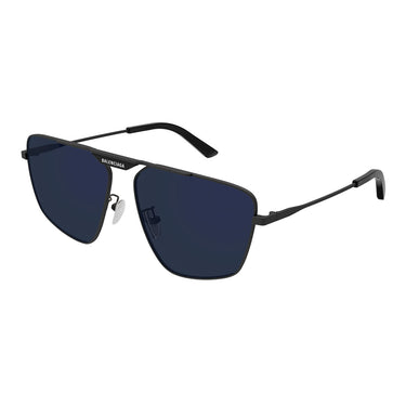 Balenciaga Occhiali da Sole BB0246SA 005 Grigio Blu Uomo 2