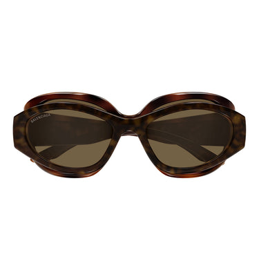 Balenciaga Occhiali da Sole BB0456S 003 Marrone Marrone Unisex