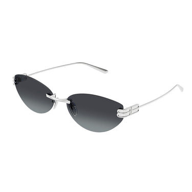 Balenciaga Occhiali da Sole BB0486S 002 Argento Grigio Fumo Donna 2