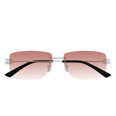 Bottega Veneta Lunettes de Soleil BV1126S 007 Argent/Rouge Homme