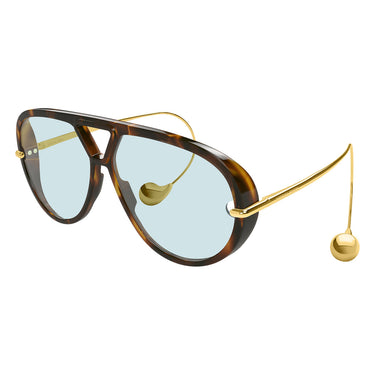 Bottega Veneta Occhiali da Sole BV1273S 007 Drop Aviator Havana/Verde Unisex 1