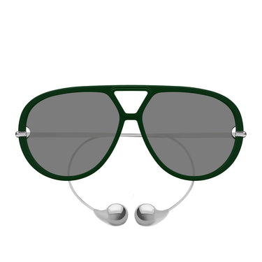 Bottega Veneta Sunglasses BV1273S 008 Drop Aviator Green/Grey Unisex