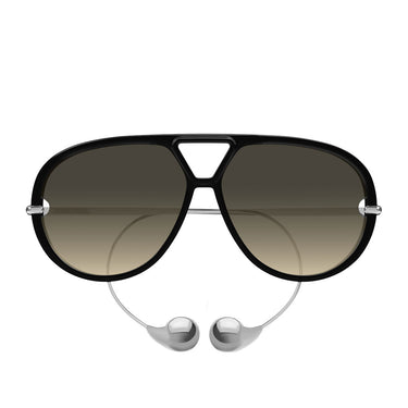 Bottega Veneta Okulary Przeciwsłoneczne BV1273S 010 Drop Aviator Czarny/Brązowy Unisex
