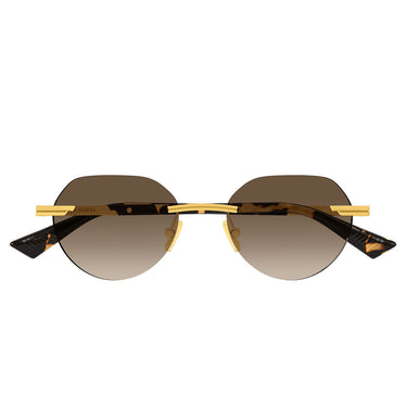 Bottega Veneta Sonnenbrille BV1379S 003 Gold/Braun Herren
