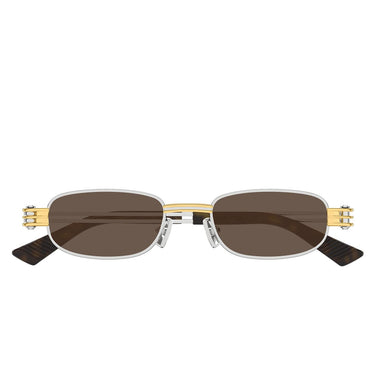 Bottega Veneta Occhiali da Sole BV1381S 001 Argento/Marrone Unisex