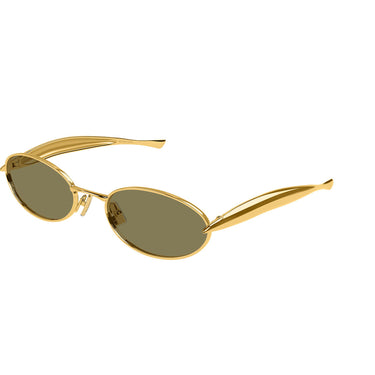 Bottega Veneta Occhiali da Sole BV1386S 006 Oro/Verde Unisex