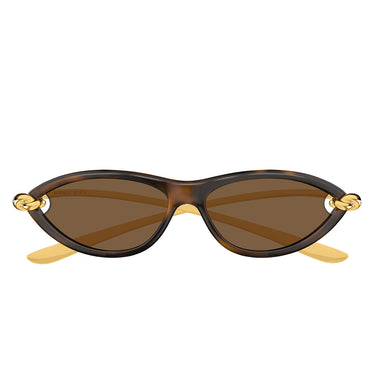 Bottega Veneta Sonnenbrille BV1390S 002 Gold/Braun Damen