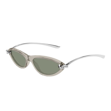 Bottega Veneta Occhiali da Sole BV1390S 005 Argento Beige/Verde Donna 2