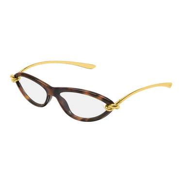 Bottega Veneta Occhiali da Sole BV1390S 008 Oro/Trasparente Donna 2