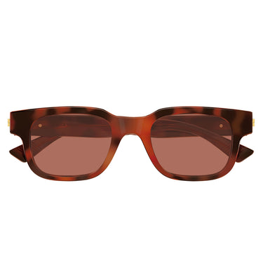 Bottega Veneta Okulary Przeciwsłoneczne BV1411S 002 Brązowy/Czerwony Męskie