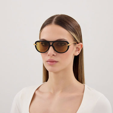 Bottega Veneta Occhiali da Sole BV1418S 001 Oro/Giallo Donna 1