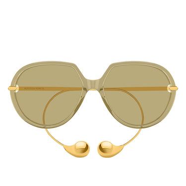 Bottega Veneta Sonnenbrille BV1436S 004 Gelb Braun Unisex