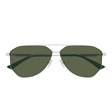 Bottega Veneta Occhiali da Sole BV1508S 004 Argento/Verde Unisex