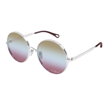 Chloé Occhiali da Sole CH0321S 003 Argento Azzurro Donna 2