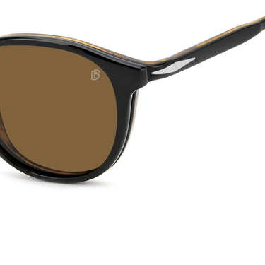 David Beckham Occhiali da Vista DB 1018 C 05KSP Nero Marrone Trasparente con Clip Polarizzata Uomo 5