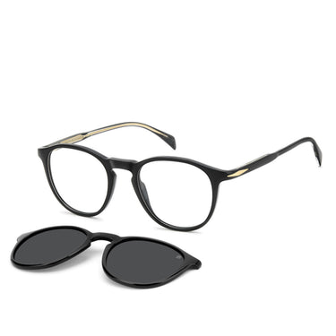 David Beckham Occhiali da Vista DB 1018 C 807M9 Nero Trasparente con Clip Polarizzata Uomo 2