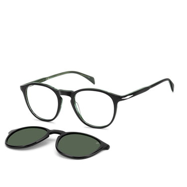 David Beckham Occhiali da Vista DB 1018 C R2HUC Nero Verde Trasparente con Clip Polarizzata Uomo 2