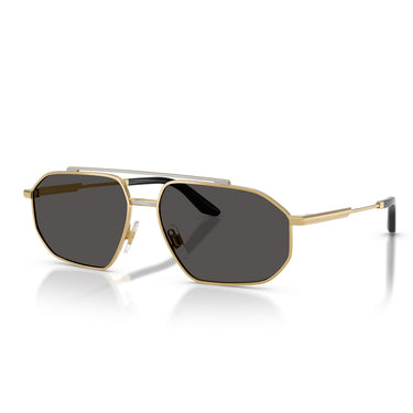 Dolce & Gabbana Occhiali da Sole DG2328 131387 Oro Argento Grigio Scuro Uomo 2