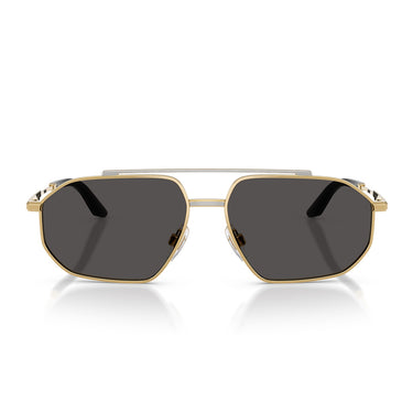 Dolce & Gabbana Sonnenbrille DG2328 131387 Gold Silber Dunkelgrau Herren