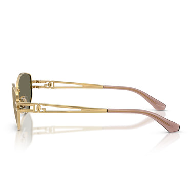 Dolce & Gabbana Occhiali da Sole DG2338 02 03 Oro Trasparente Specchiato Giallo Donna 3