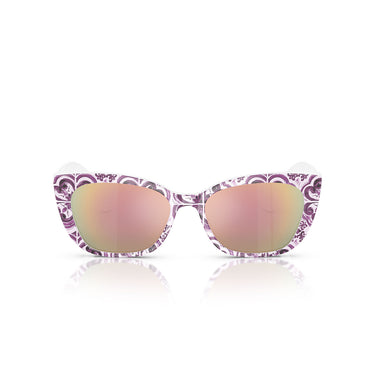 Dolce & Gabbana Sonnenbrille DX4427 34595R Viola Maiolica/Dunkelgrau Verspiegelt Rosa Kinder