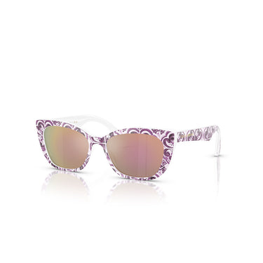 Dolce & Gabbana Gafas de Sol DX4427 34595R Violeta Maiólica/Gris Oscuro Espejado Rosa Niños 2