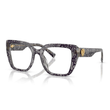 Dolce & Gabbana Occhiali da Vista DG3441 3471 x Devotion Print Black Lace/Trasparente Donna 1