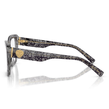 Dolce & Gabbana Occhiali da Vista DG3441 3471 x Devotion Print Black Lace/Trasparente Donna 2