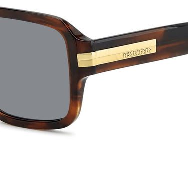 Dsquared2 Occhiali da Sole D2 0197 S EX4IR Marrone Corno Grigio Uomo 3