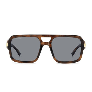 Dsquared2 Occhiali da Sole D2 0197 S EX4IR Marrone Corno Grigio Uomo
