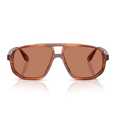 Emporio Armani Occhiali da Sole EA4263U 632973 Marrone Striato Marrone Uomo