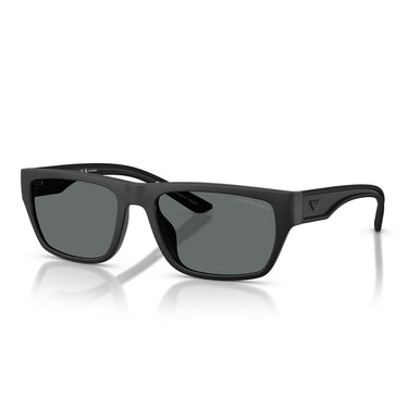 Emporio Armani Occhiali da Sole EA4267U 500181 Nero Opaco Gommato Grigio Scuro Uomo Polarizzat 2
