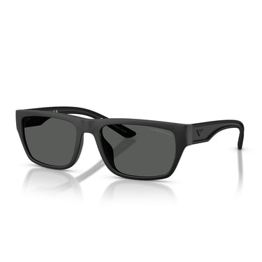 Emporio Armani Occhiali da Sole EA4272U 500187 Nero Opaco Grigio Scuro Uomo 2