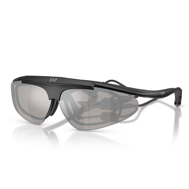 Emporio Armani Occhiali da Sole Q74010 62886G x Milano Cortina 2026 Nero Opaco/Grigio Chiaro Specchiato Argento Uomo 3