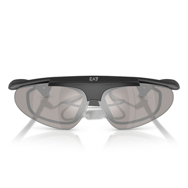 Emporio Armani Occhiali da Sole Q74010 62886G x Milano Cortina 2026 Nero Opaco/Grigio Chiaro Specchiato Argento Uomo