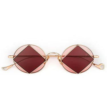 Eyepetizer Lunettes de Soleil SQUARE C.9-9 Or Rose/Rose Dégradé Unisexe