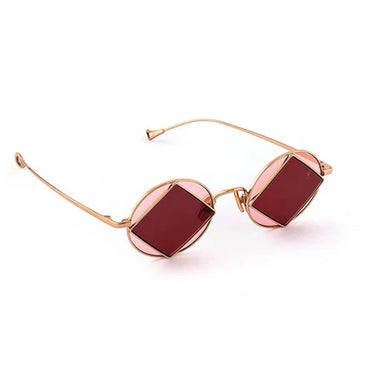 Eyepetizer Lunettes de Soleil SQUARE C.9-9 Or Rose/Rose Dégradé Unisexe 2