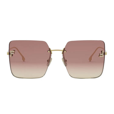 Fendi First Crystal Oro Geometrico Occhiali da Sole