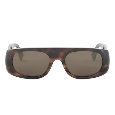 Fendi Signature Marrone Irregolare Occhiali da Sole