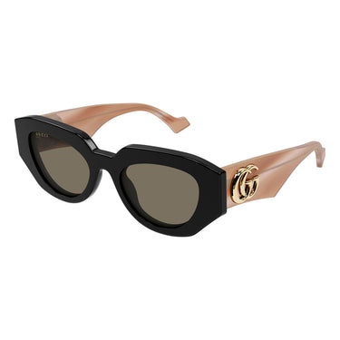 Gucci Occhiali da Sole GG1421S 008 Nero Rosa Marrone Unisex