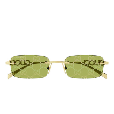 Gucci Okulary Przeciwsłoneczne GG1808S 002 Złoto/Zielony Męskie