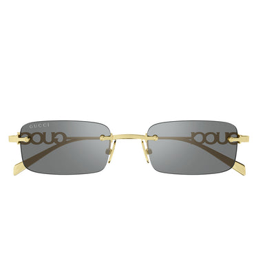 Gucci Okulary Przeciwsłoneczne GG1808S 003 Złoty/Szary Męskie