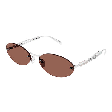 Gucci Sunglasses GG1922S 002 Silver/Brown Women