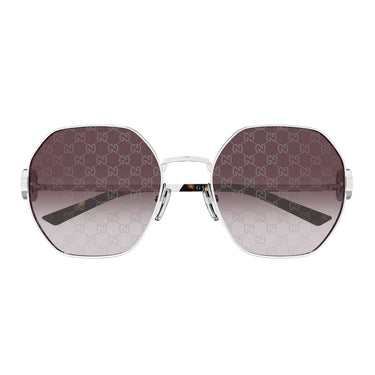Gucci Occhiali da Sole GG2046S 004 Argento Rosso Donna