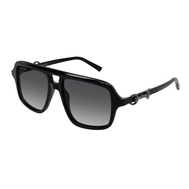 Gucci Occhiali da Sole GG2052S 011 Nero Argento/Grigio Sfumato Donna