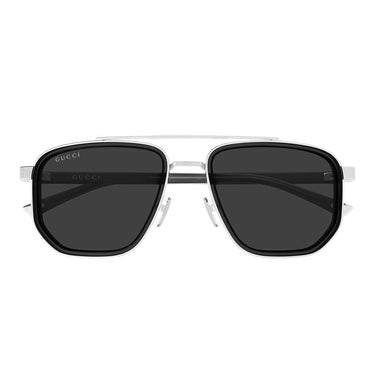 Gucci Occhiali da Sole GG2073S 001 Argento/Grigio Uomo