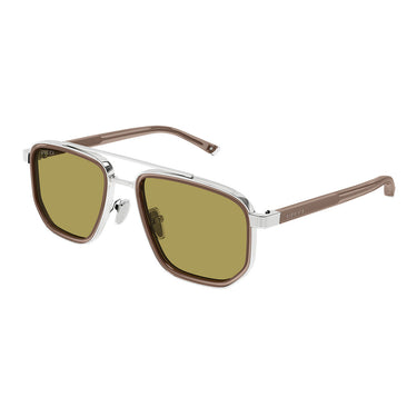 Gucci Occhiali da Sole GG2073S 005 Argento Marrone Verde Uomo 2