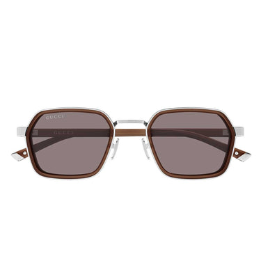Gucci Occhiali da Sole GG2074S 005 Argento Marrone/Marrone Uomo